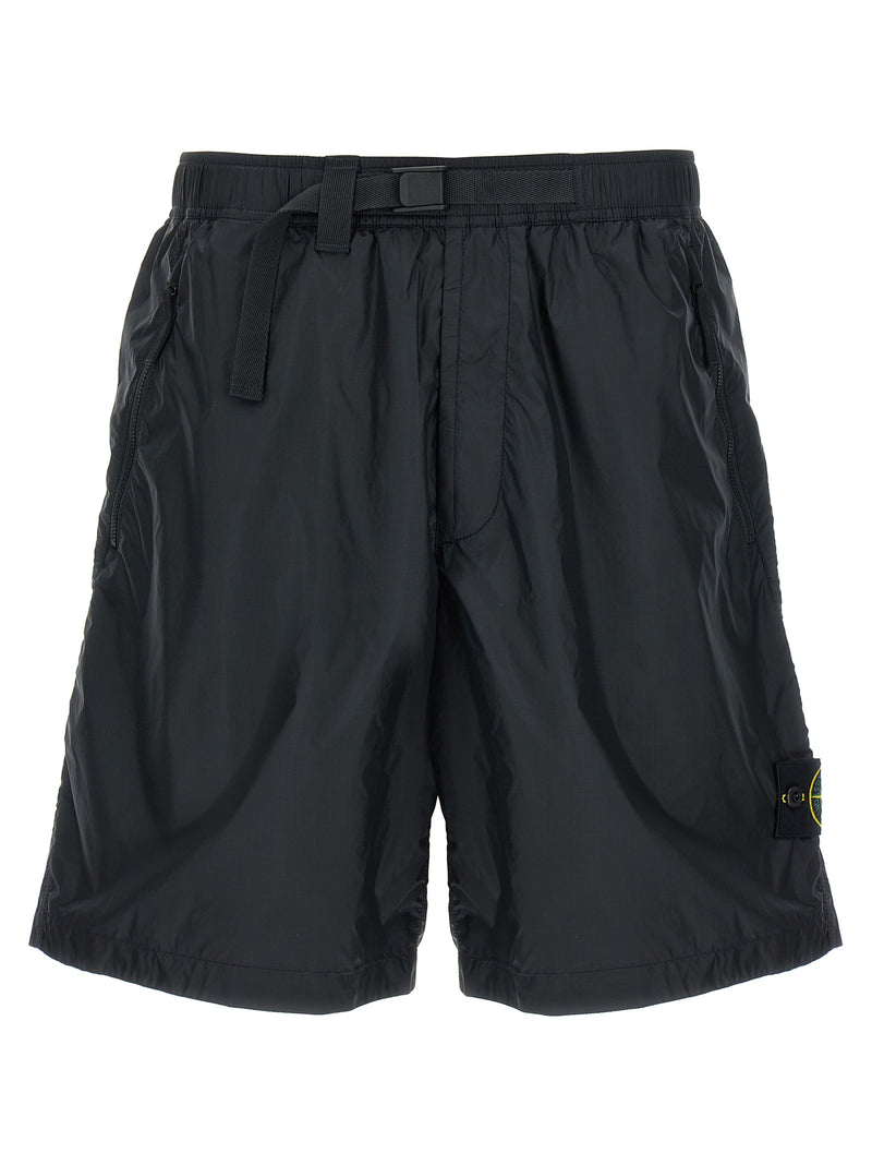 Shorts Bermudas Stone Island en Polyamide Bleu