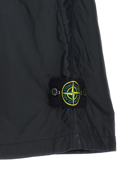 Stone Island Blue Polyamide Bermuda Shorts