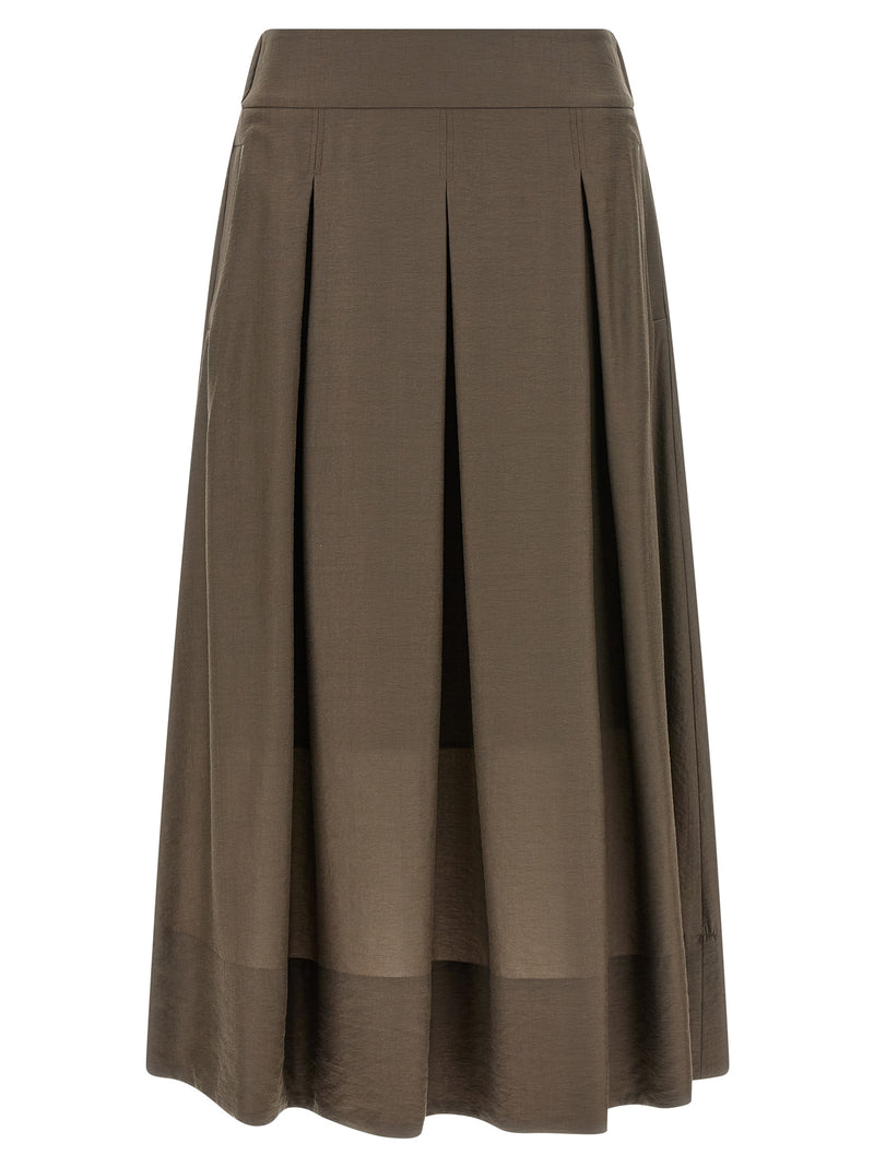 Jupe midi Peserico marron en Lycra