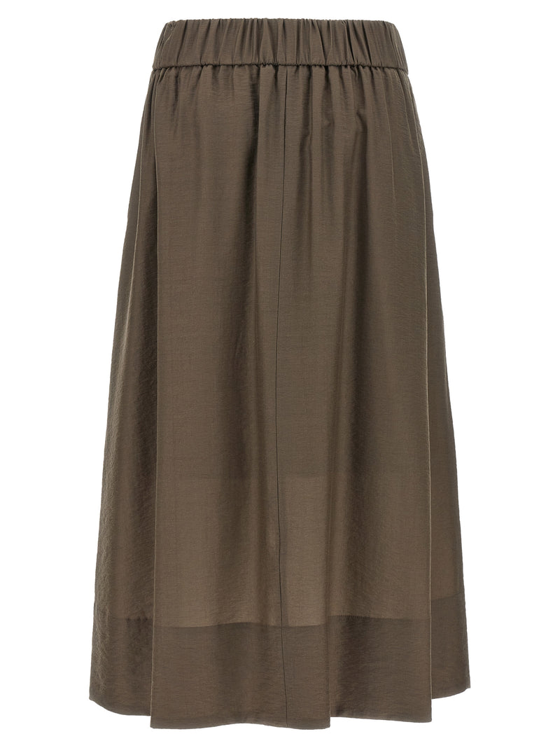 Jupe midi Peserico marron en Lycra