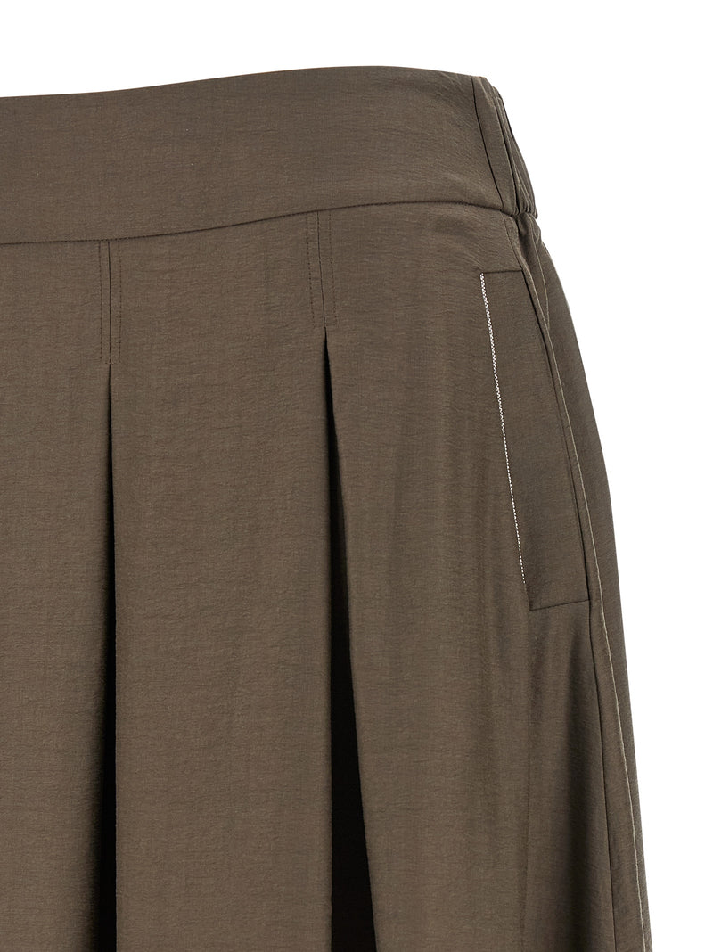 Jupe midi Peserico marron en Lycra