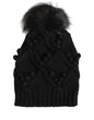Dolce & Gabbana Black Cashmere Knitted Fur Pom-Pom Beanie One Size Hat