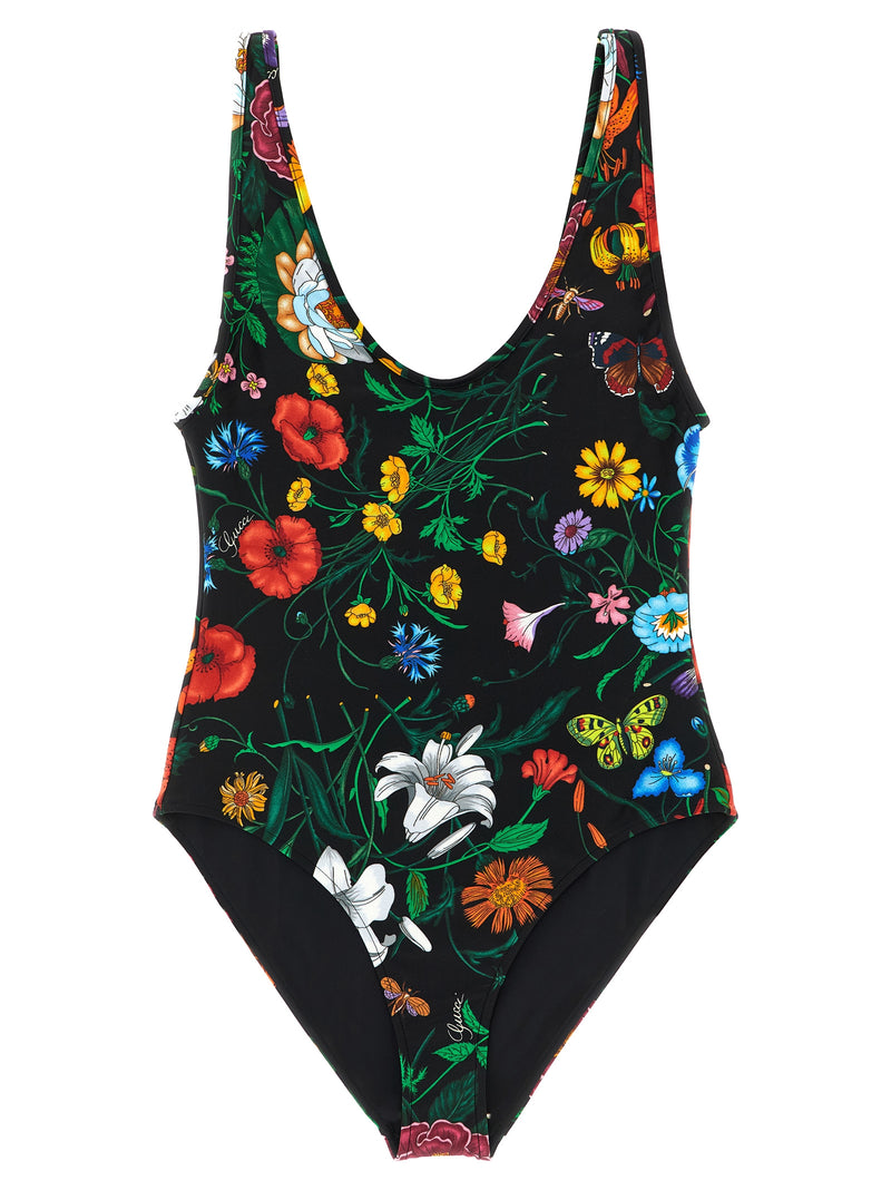 Maillot de bain une pièce en polyamide noir Gucci
