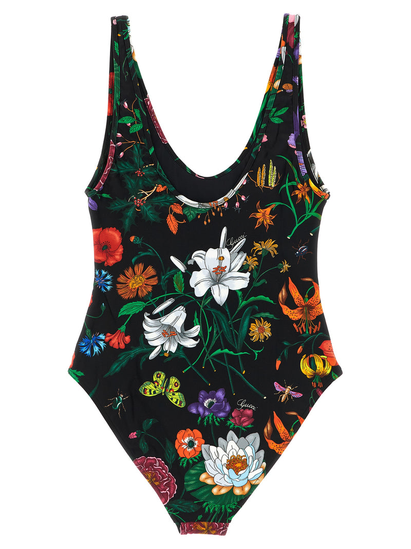 Maillot de bain une pièce en polyamide noir Gucci
