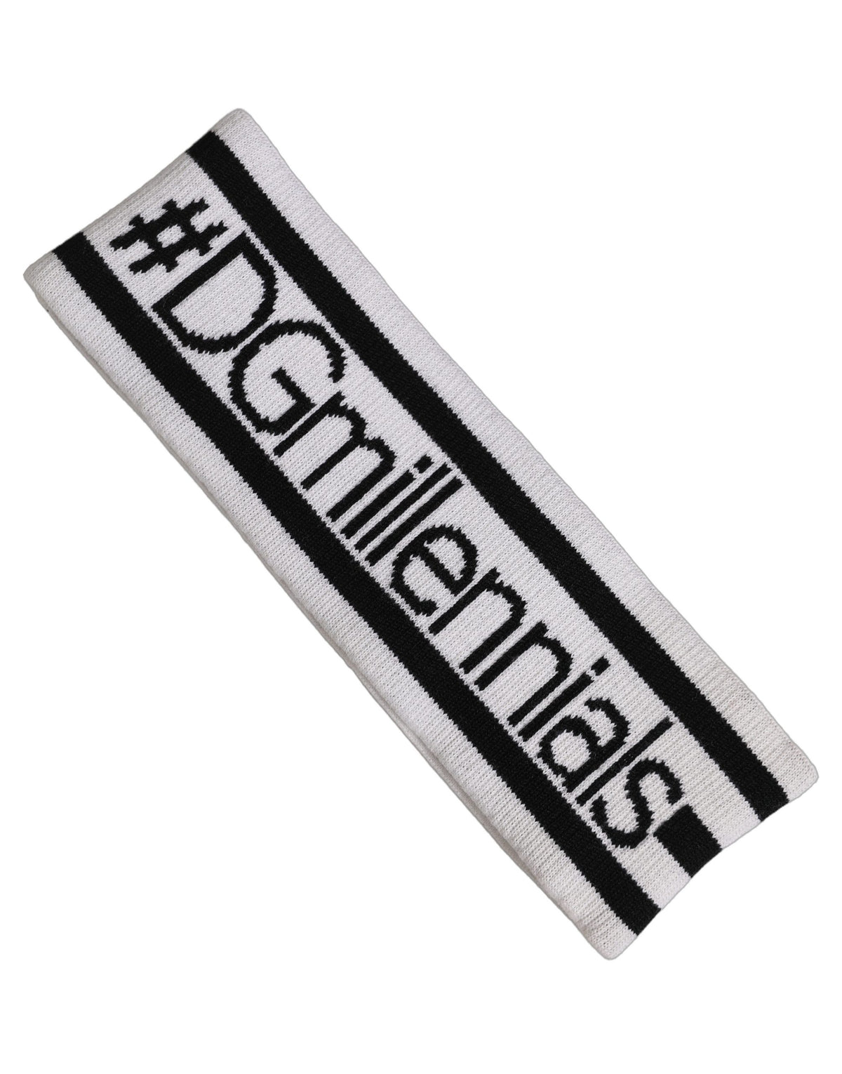 Bandeau en maille de laine blanche Dolce & Gabbana #DGmillennials Taille unique