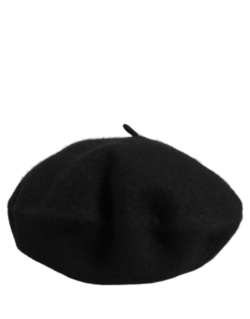 Béret chapeau style français en laine noire Dolce & Gabbana