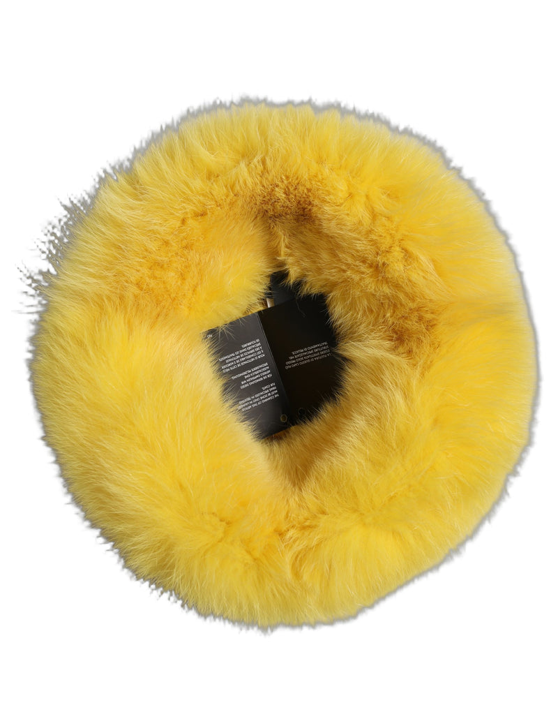 Chapeau bob Dolce & Gabbana en fourrure de renard jaune pour femme