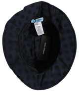 Dolce & Gabbana Blue Black Polka Dot Cotton Bucket Capello Hat
