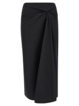 Jupe midi Max Mara en coton noir
