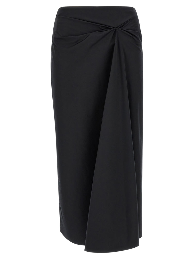Jupe midi Max Mara en coton noir