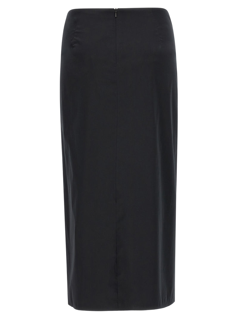Jupe midi Max Mara en coton noir