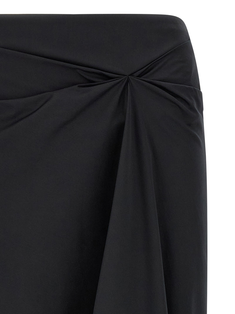 Jupe midi Max Mara en coton noir