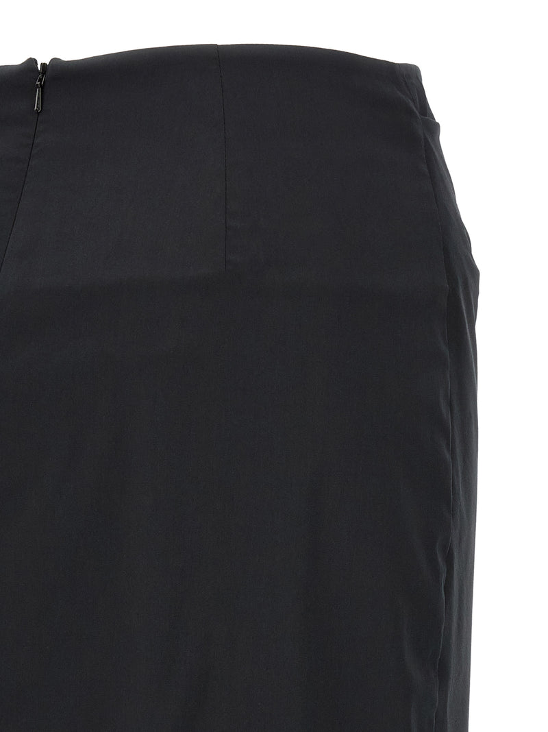 Jupe midi Max Mara en coton noir