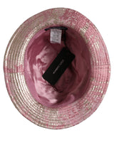 Chapeau bob Dolce & Gabbana en jacquard métallisé rose