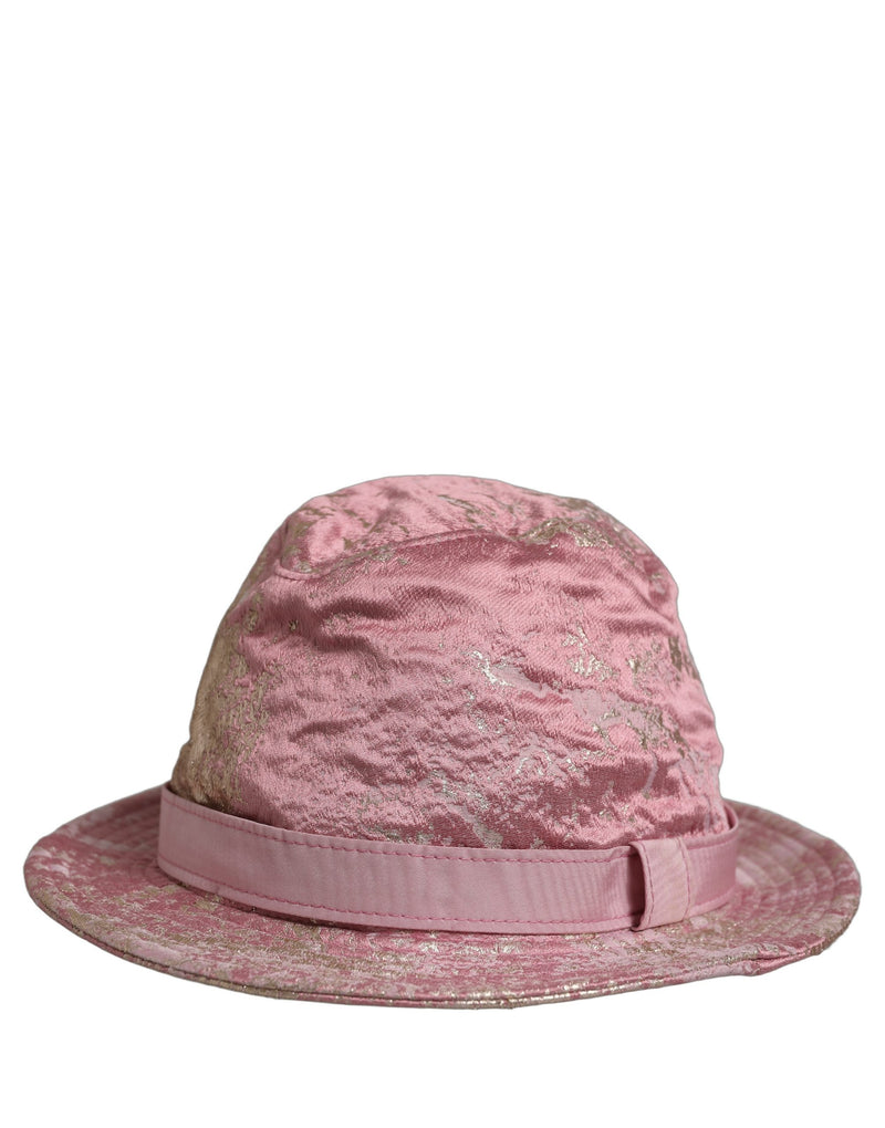 Chapeau bob Dolce & Gabbana en jacquard métallisé rose