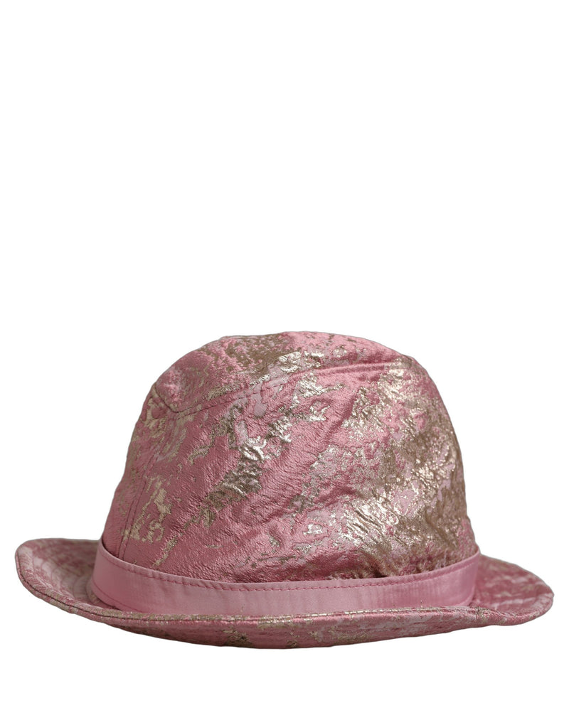 Chapeau bob Dolce & Gabbana en jacquard métallisé rose