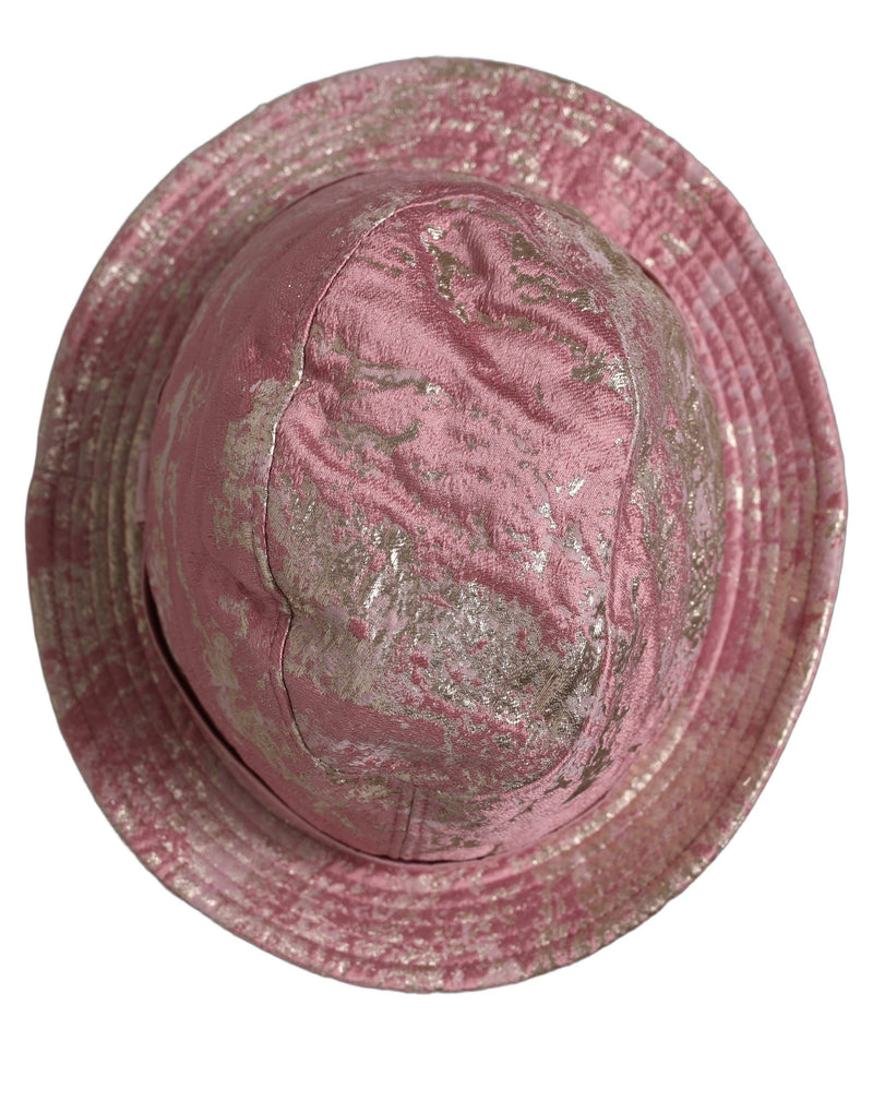 Chapeau bob Dolce & Gabbana en jacquard métallisé rose