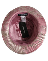 Chapeau bob Dolce & Gabbana en jacquard métallisé rose