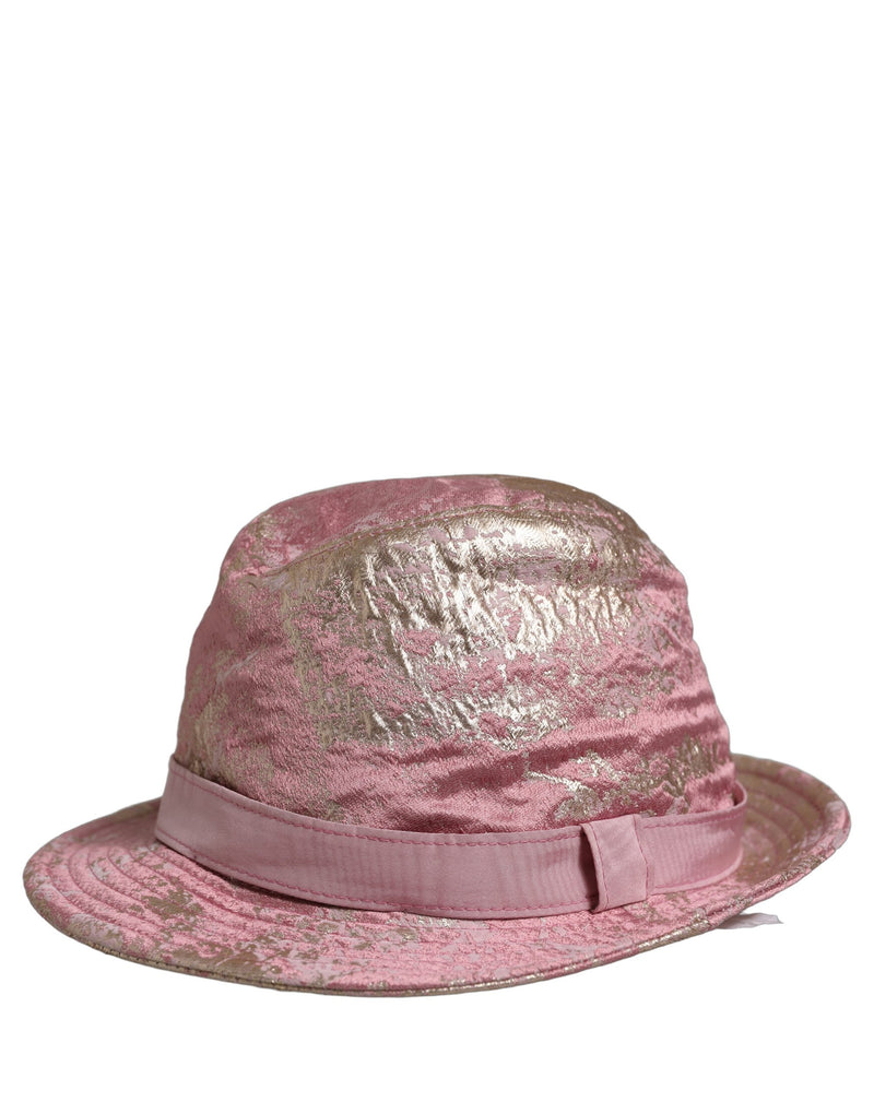 Chapeau bob Dolce & Gabbana en jacquard métallisé rose