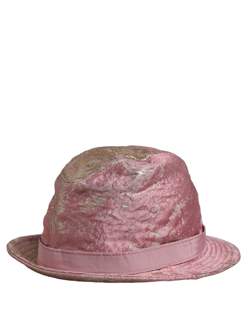 Chapeau bob Dolce & Gabbana en jacquard métallisé rose