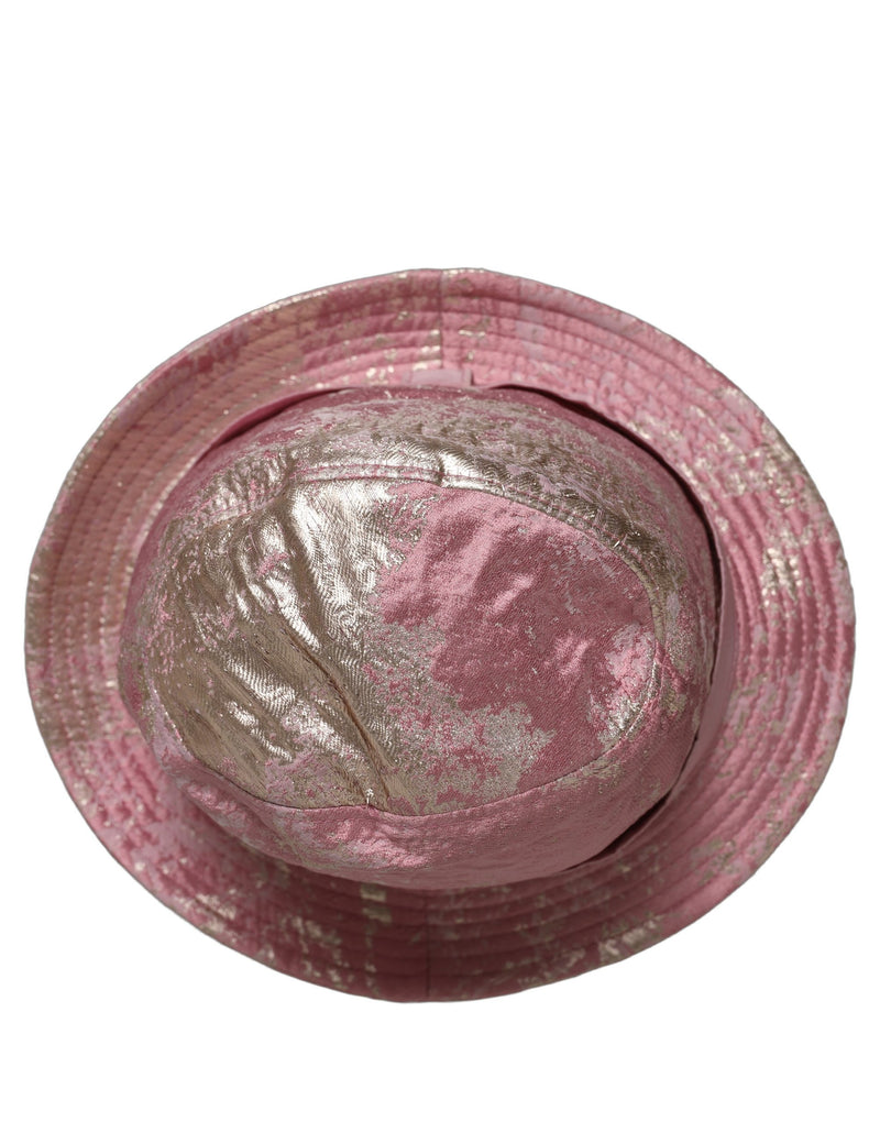 Chapeau bob Dolce & Gabbana en jacquard métallisé rose