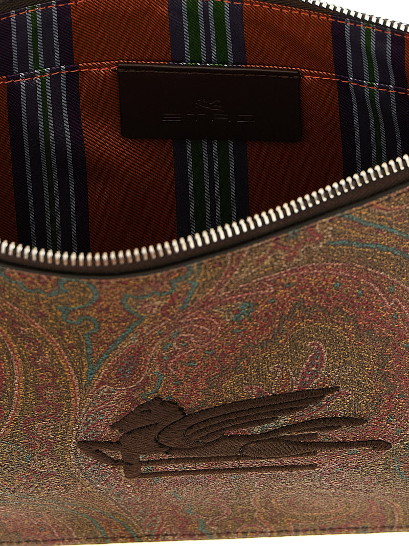 Pochette Etro en coton marron