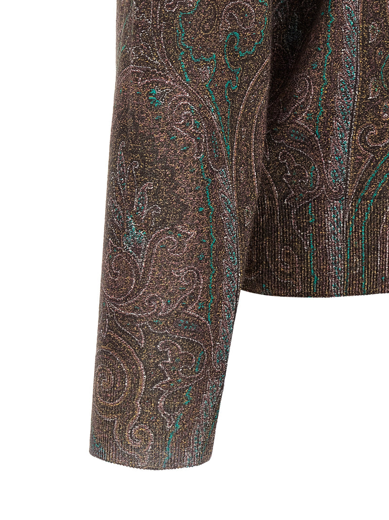 Cardigan en soie Etro Bordeaux