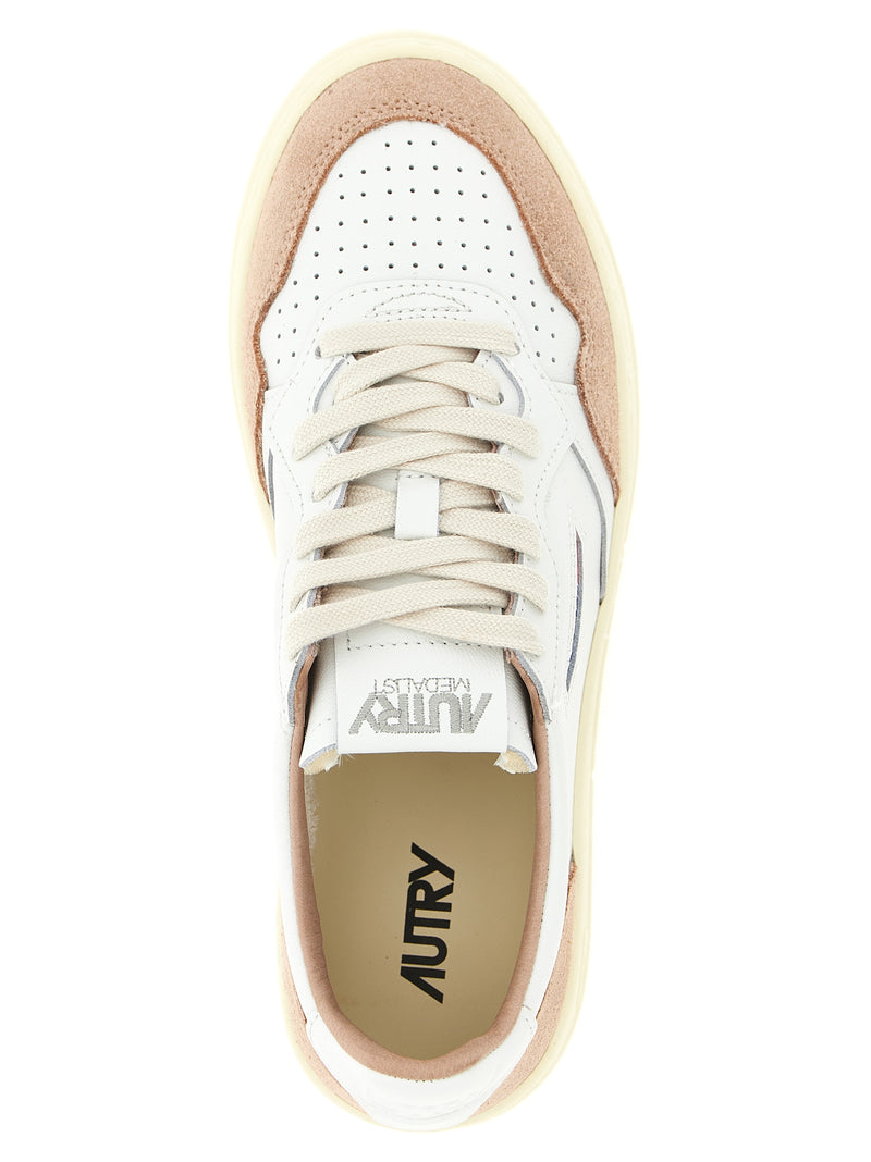 Baskets basses Autry en cuir de vachette multicolore