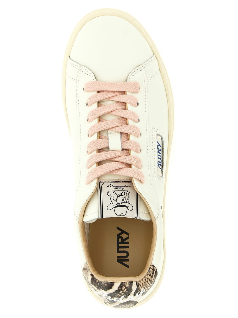 Baskets basses Autry en cuir de vachette multicolore