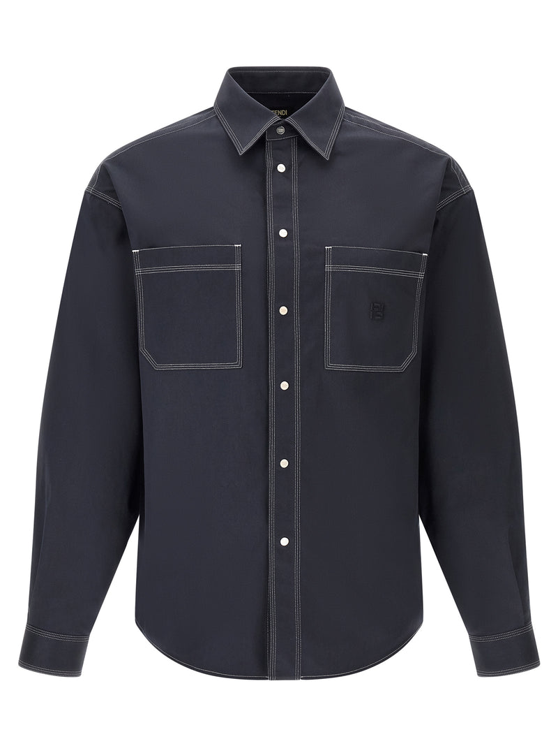 Chemisier Fendi en coton bleu