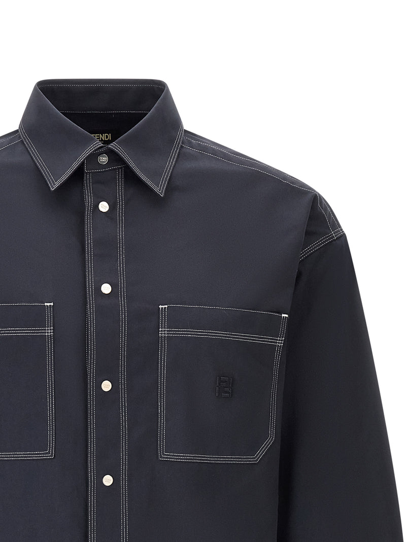 Chemisier Fendi en coton bleu