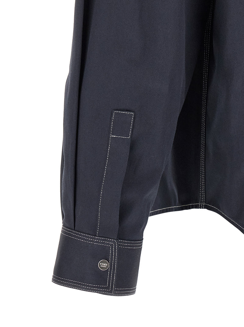 Chemisier Fendi en coton bleu