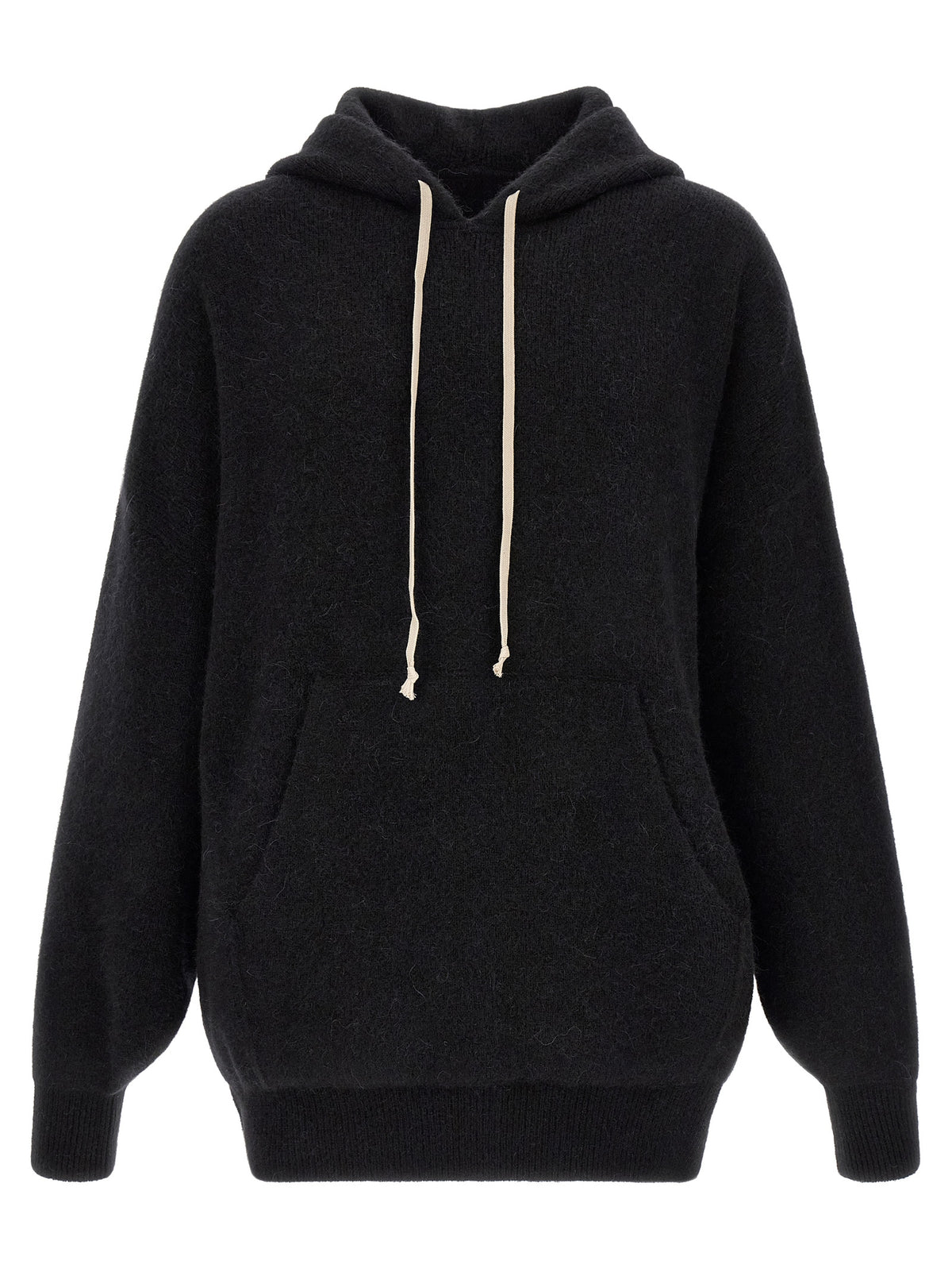 Sweat-shirt noir en plumes de marabout Rick Owens