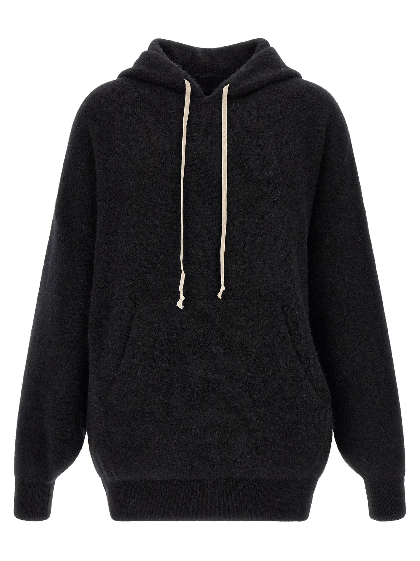 Rick Owens Black Marabou Sweatshirt