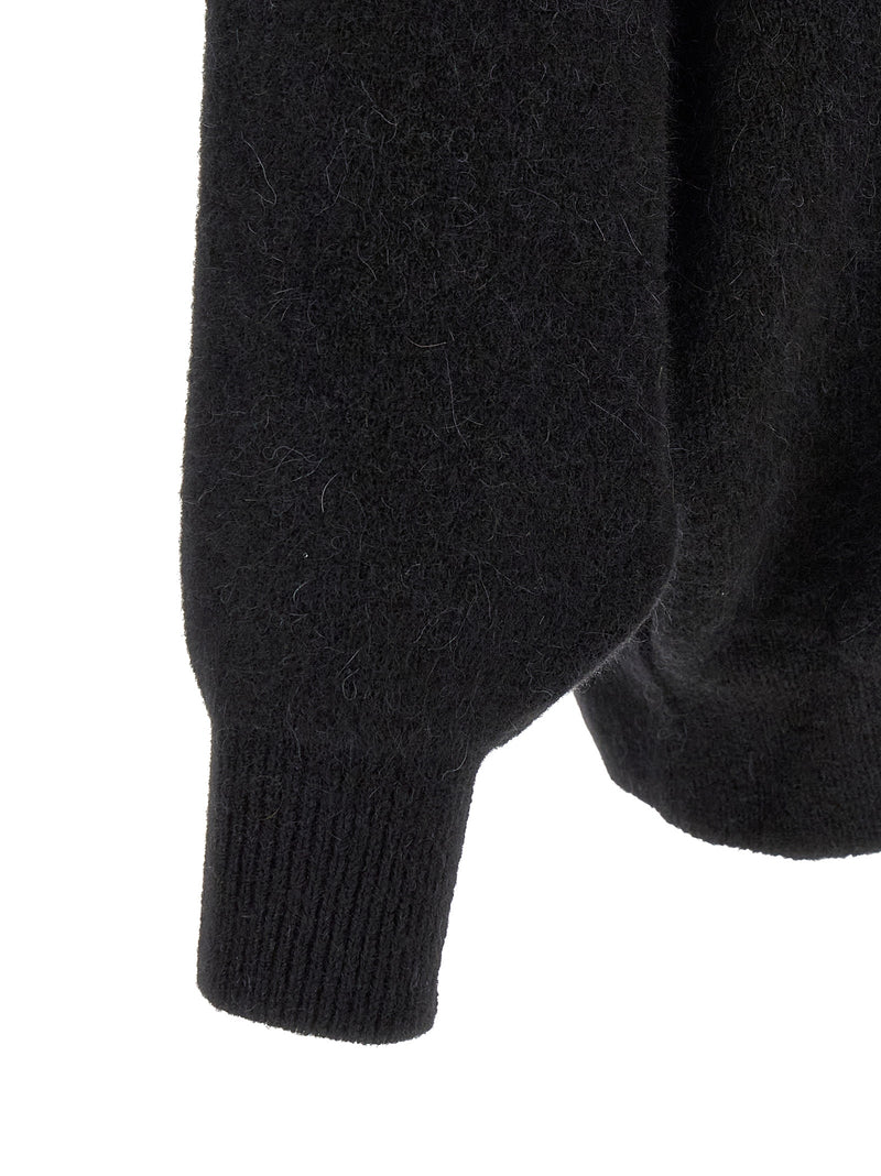 Sweat-shirt noir en plumes de marabout Rick Owens