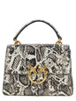 PINKO Gray Calfskin Handbag