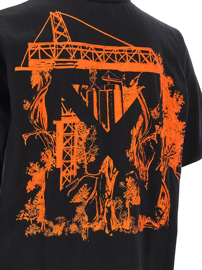 T-shirt Off-White en coton noir