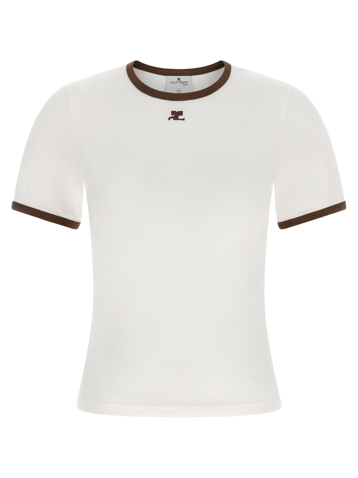 T-shirt Courrèges en coton marron