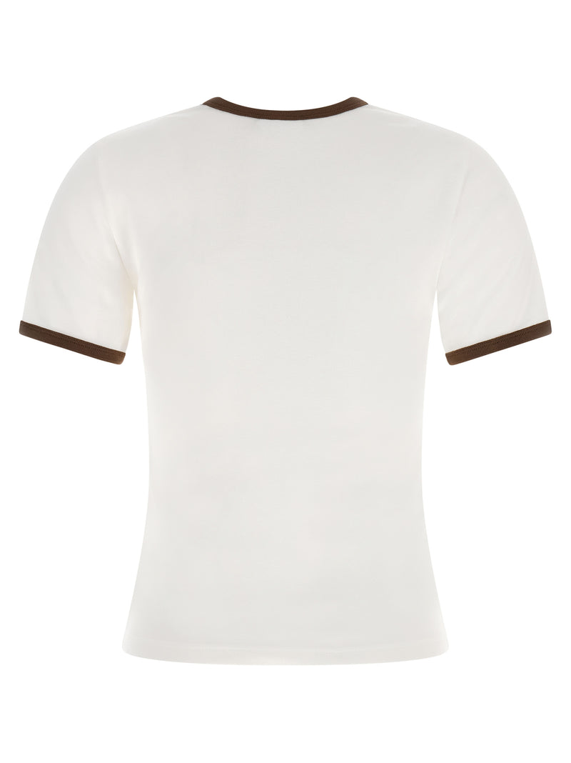 T-shirt Courrèges en coton marron