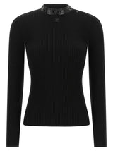 Courrèges Black Viscose Cardigan