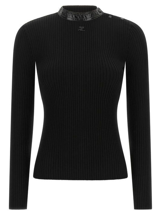 Cardigan Courrèges noir en viscose