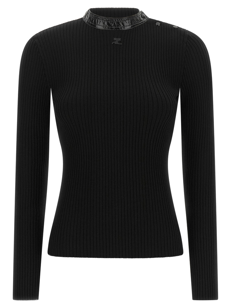 Cardigan Courrèges noir en viscose