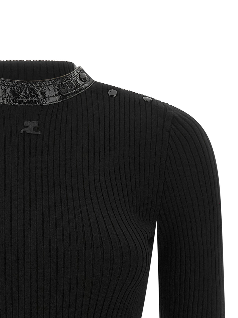 Cardigan Courrèges noir en viscose