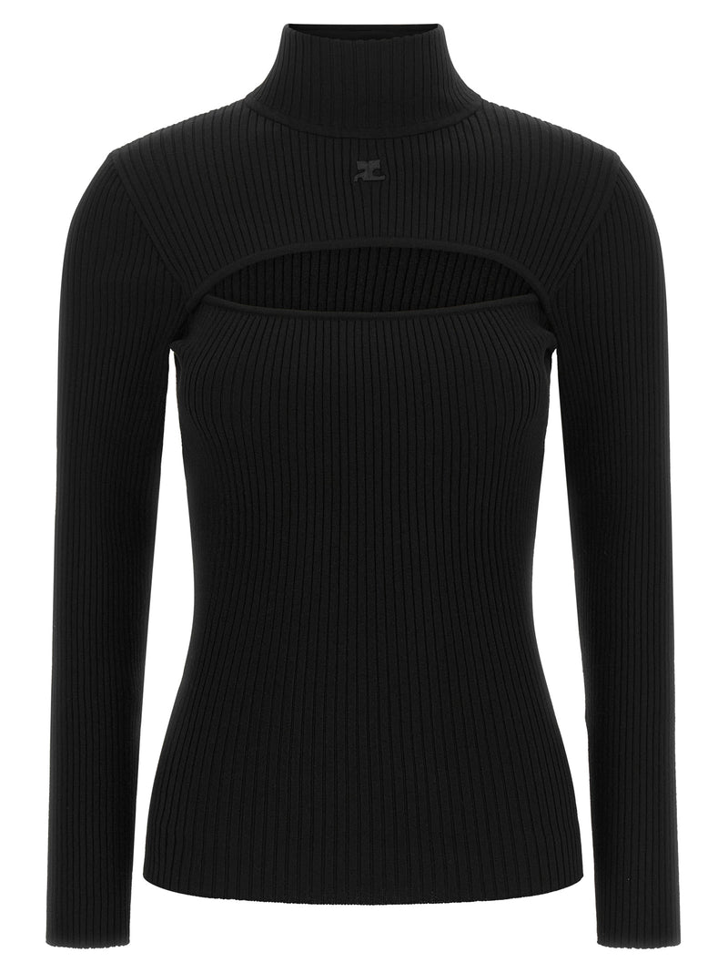 Cardigan Courrèges noir en viscose