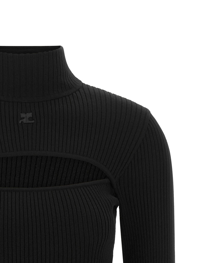 Cardigan Courrèges noir en viscose