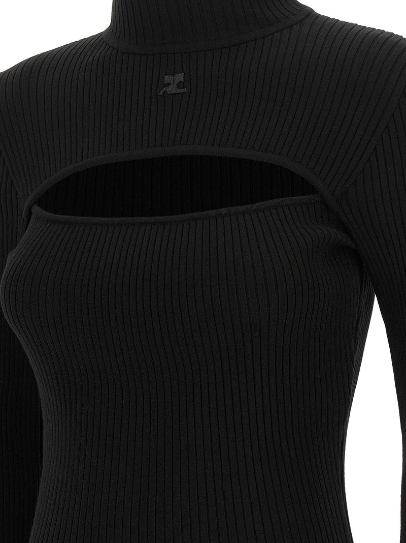 Cardigan Courrèges noir en viscose