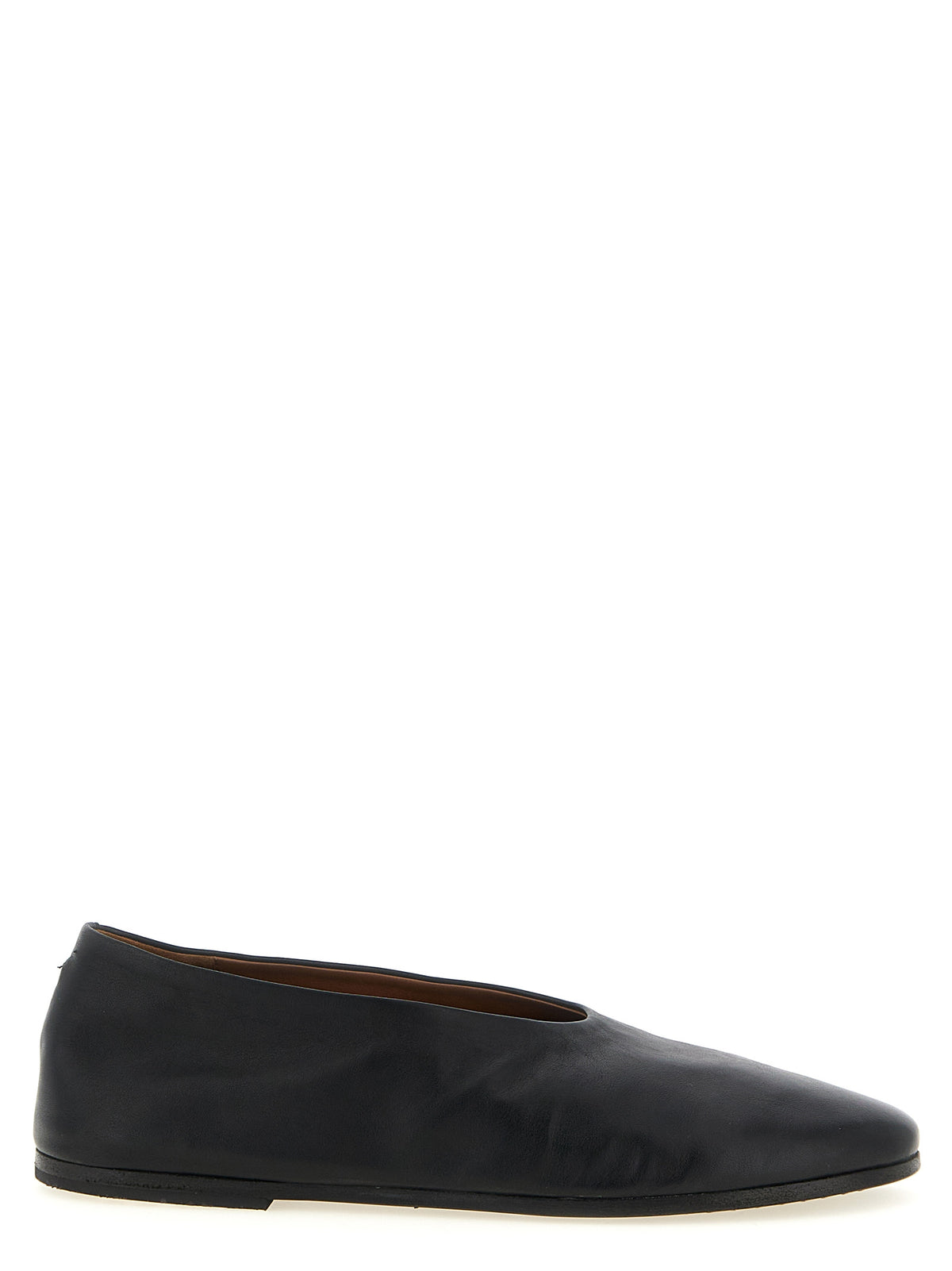 Ballerines Marsell en cuir de veau noir