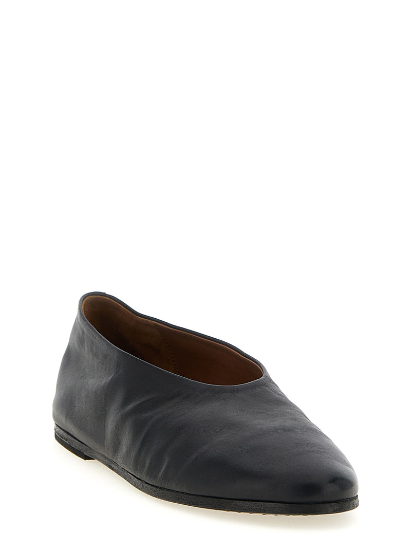 Ballerines Marsell en cuir de veau noir