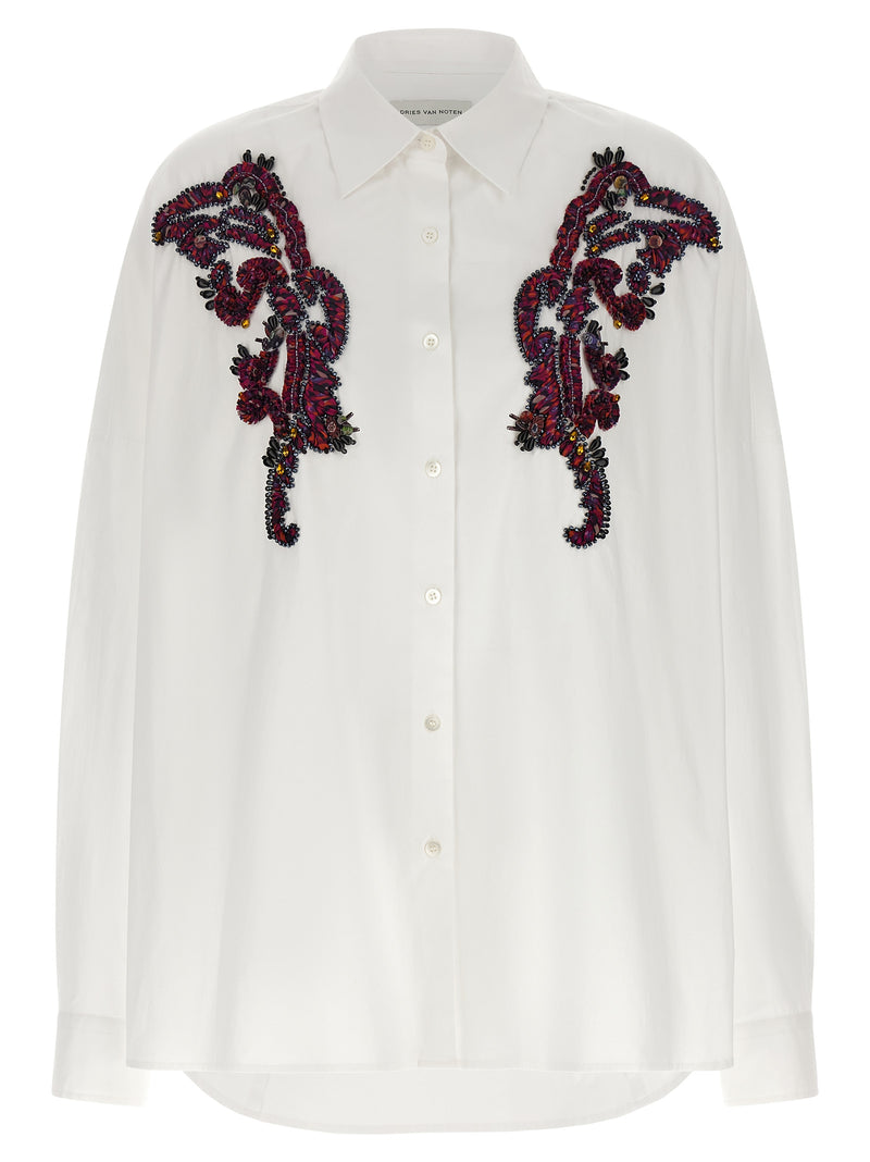 Chemisier en coton blanc Dries Van Noten