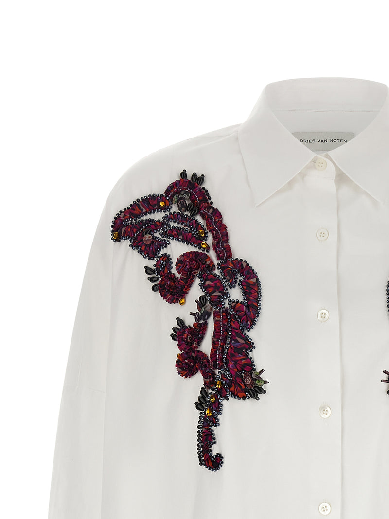 Chemisier en coton blanc Dries Van Noten